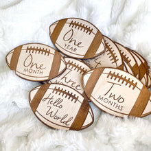 Load image into Gallery viewer, Football Baby Monthly Milestone Markers