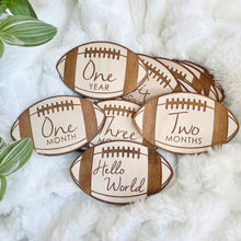Load image into Gallery viewer, Football Baby Monthly Milestone Markers