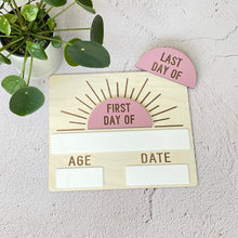 Load image into Gallery viewer, Boho Sun First and Last Day of School Sign SVG Laser Cut File
