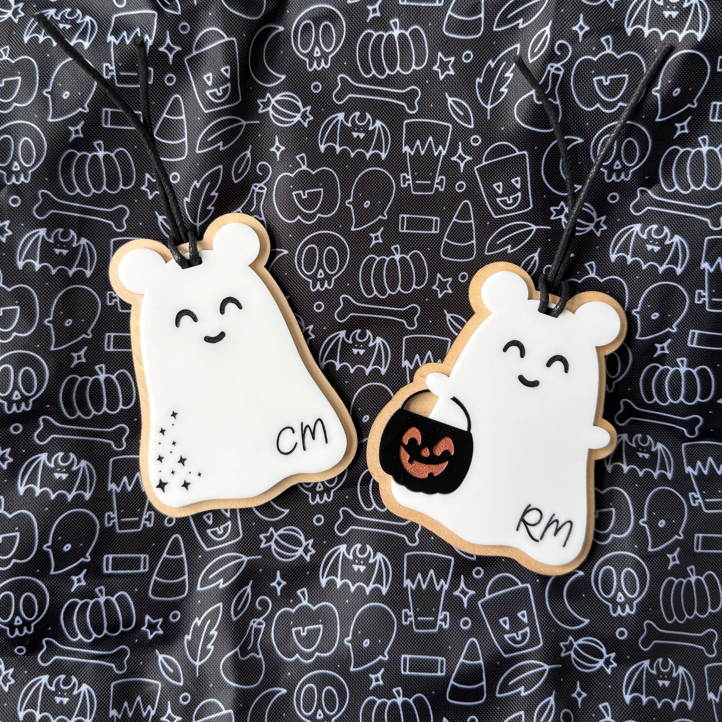 Personalized Ghost Mouse Halloween Tag