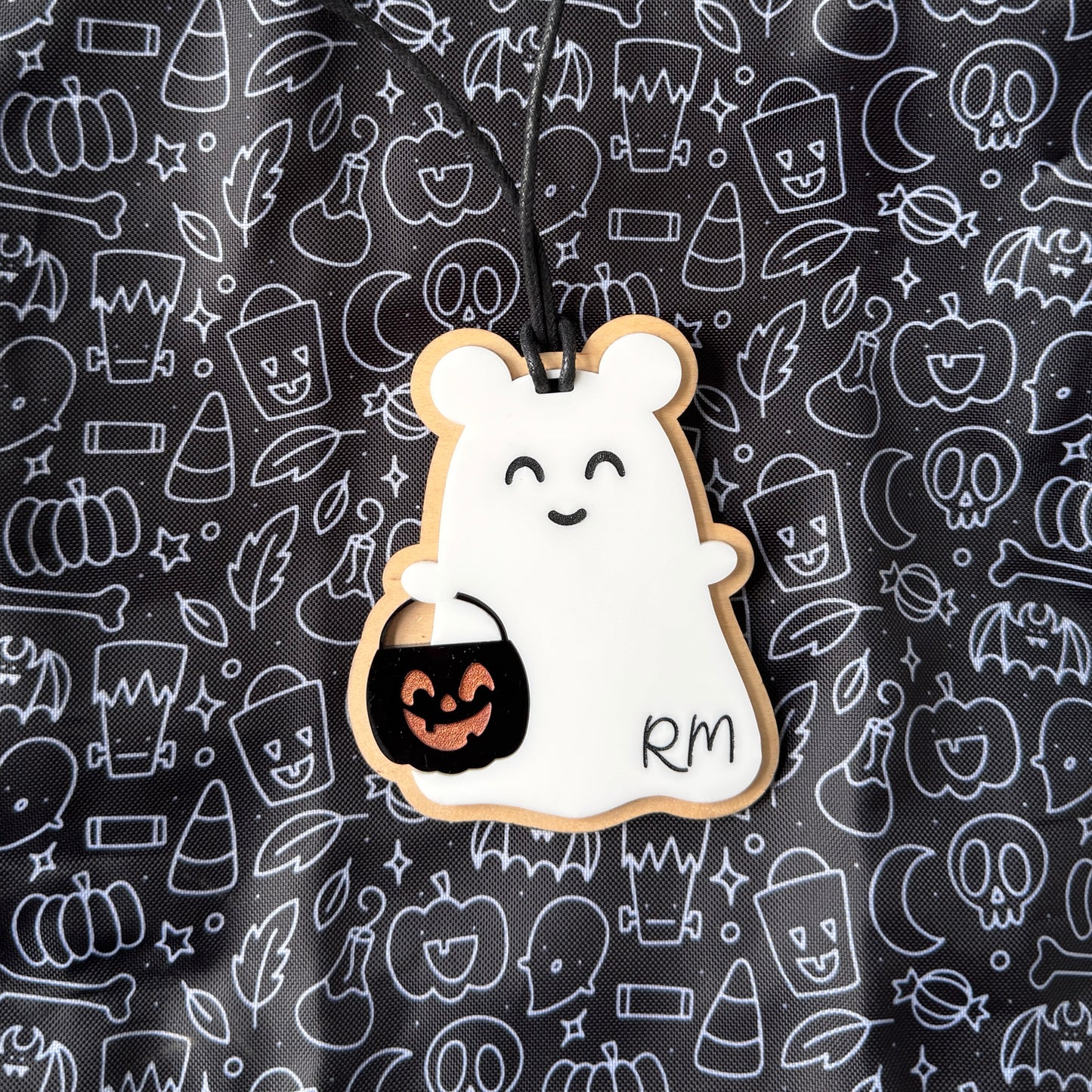 Personalized Ghost Mouse Halloween Tag