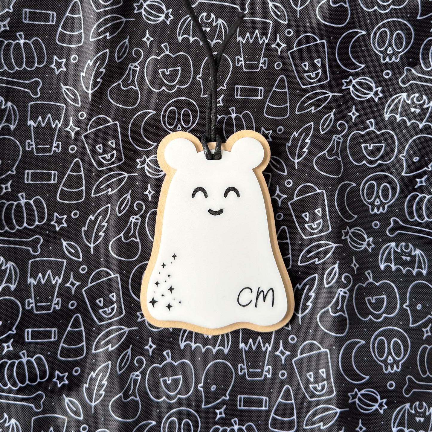 Personalized Ghost Mouse Halloween Tag