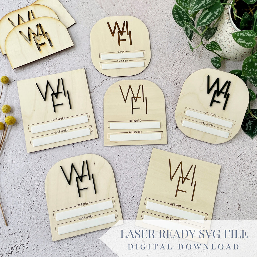 WiFi Board Bundle 3D and Engraved | SVG Laser Cut File