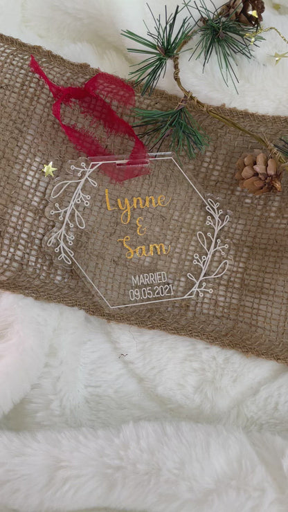 Personalized Baby's First Christmas Ornament - Onesie