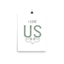 Load image into Gallery viewer, I Love Us Sloth Line Art Print
