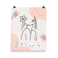 Load image into Gallery viewer, Be the Love of Your Life Boho Female Line Art Print
