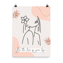 Load image into Gallery viewer, Be the Love of Your Life Boho Female Line Art Print
