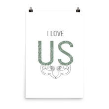 Load image into Gallery viewer, I Love Us Sloth Line Art Print
