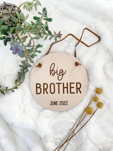 Big Brother Pregnancy Announcement Wood Sign